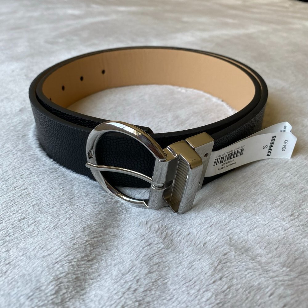 Express Vegan Leather Reversible Belt